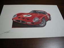 FERRARI GTO LITOGRAFIA CON FIRMA AUTORE " PAOLO D'ALESSIO "  PARI AL NUOVO !, używany na sprzedaż  Wysyłka do Poland