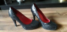 Pumps schwarz glitzer gebraucht kaufen  Deutschland