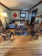 Wood leather dining for sale  Minneapolis