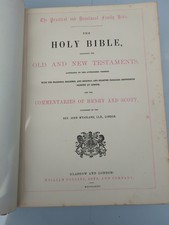Libro victoriano antiguo ilustrado grande de la Santa Biblia de 1872 William Collins segunda mano  Embacar hacia Mexico