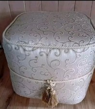 Footstool beige gold for sale  RETFORD