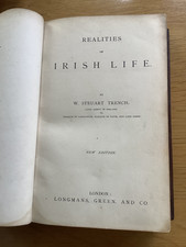 REALITIES of IRISH LIFE Antique book  STEUART TRENCH NEW EDITION LONGMANS GREEN comprar usado  Enviando para Brazil