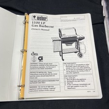 Weber Grill 1100 LP Gas Barbecue Owner’s Manual, Includes Weber 3 Ring Binder comprar usado  Enviando para Brazil