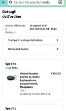 Roomba combo aspirapolvere usato  Capo d'Orlando