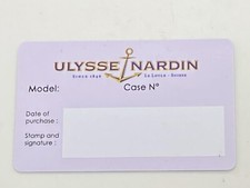 Cartão aberto Ulysse Nardin relógio certificado de garantia em branco comprar usado Cartão aberto Ulysse Nardin relógio certificado de garantia em branco comprar usado  Enviando para Brazil