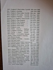 Cricket memorabilia tickets for sale  LEIGH-ON-SEA