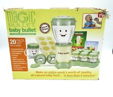 Conjunto Magic Bullet Baby kit de fabricação de alimentos liquidificador processador bandeja copos bandeja de armazenamento, usado comprar usado  Enviando para Brazil