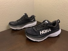 Tênis de corrida atlético masculino HOKA Bondi 8 malha branca/preta tamanho 11D batedores comprar usado  Enviando para Brazil