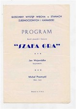Szafa Gra Program A Polish Humor & Song Revue Chicago Illinois 1960's na sprzedaż  Wysyłka do Poland