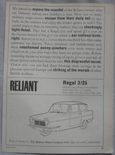 1965 reliant regal for sale  DARWEN