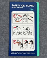 Cartão de segurança Garuda Indonesia Airbus A300B4-220 cartão pasta comprar usado  Enviando para Brazil