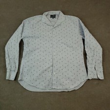 Camisa Bonobos Masculina Extra Grande Azul Floral Botão Manga Longa Macia Slim Fit Z comprar usado  Enviando para Brazil