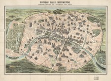 Vintage paris map for sale  Freeport