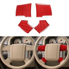 Usado, Tampa de painel de volante painel de fibra de carbono vermelha para Ford F150 FX4 2004-08 comprar usado  Enviando para Brazil