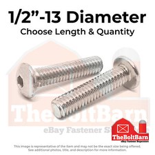 Parafusos de cabeça de soquete de botão de aço inoxidável 1/2"-13 (escolha comprimento e quantidade) comprar usado Parafusos de cabeça de soquete de botão de aço inoxidável 1/2"-13 (escolha comprimento e quantidade) comprar usado  Enviando para Brazil