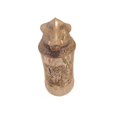 Glaskrug zinndeckel wildschwei gebraucht kaufen  Gehlsbach