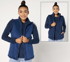 Colete Oxford Reversível Cuddl Duds Lã Ligado com Sherpa Azul Marinho G Novo comprar usado  Enviando para Brazil