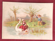 Rarissime Chromo. Traversée De Lac Par Magnifique Bébé Fille A Dos De Cygne. comprar usado  Enviando para Brazil
