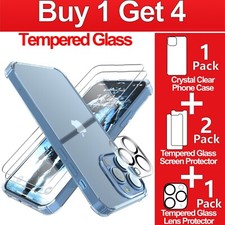 Capa com lente e protetor de tela para iPhone 14 13 12 11 Pro Max Mini Plus comprar usado  Enviando para Brazil