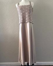 Vestido formal Alex Evenings rosa rubor encaje lentejuelas talla 14 graduación boda invitado segunda mano  Embacar hacia Mexico