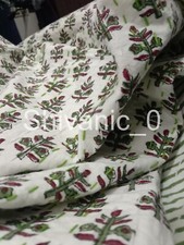 Colcha Kantha com estampa de bloco de mão indiana feita à mão capa de cama de casal solteiro arte de jogar, usado comprar usado  Enviando para Brazil