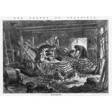 Moagem de foice de fabricação de aço SHEFFIELD - Estampa antiga 1866 comprar usado Moagem de foice de fabricação de aço SHEFFIELD - Estampa antiga 1866 comprar usado  Enviando para Brazil