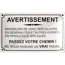 Plaque émaillée humoristique d'occasion  France
