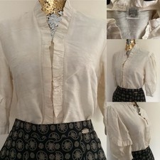 Bluse trachtenbluse creme gebraucht kaufen  Dittelbrunn