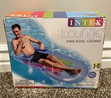 Espreguiçadeira inflável para piscina Intex King Kool Lounge balsa apoio de cabeça suporte para copo comprar usado  Enviando para Brazil