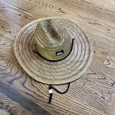 Chapéu de Palha Quiksilver Waterman Masculino G/XL Extra Lar Praia Aba Larga Pierside comprar usado  Enviando para Brazil