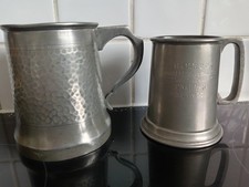 Pewter tankards hammered for sale  HEREFORD