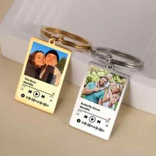 Chaveiro de música foto personalizado chaveiro de aço inoxidável, usado comprar usado  Enviando para Brazil