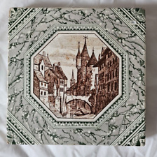 A CHARMING SCENIC MINTON FOOTED 6 INCH TILE CIRCA 19TH CENTURY, usado comprar usado  Enviando para Brazil