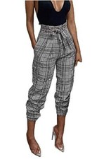 Pantaloni donna scozzese usato  Italia