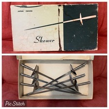 Espeto para churrasco Japan Sword Co conjunto de 6 aço inoxidável vintage da década de 1960 comprar usado  Enviando para Brazil