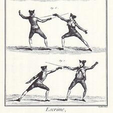 Fencing antique engraving d'occasion  Expédié en Belgium