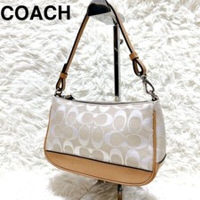 Bolsa de mão Coach marfim assinatura Demi mini lona couro bege 6094 comprar usado  Enviando para Brazil