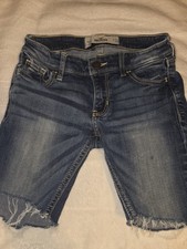Usado, Bermuda jeans Hollister tamanho 00S meninas juniores W23 L29 desgastada comprar usado  Enviando para Brazil