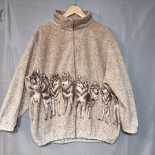 Wolf print fleece for sale  ROMFORD
