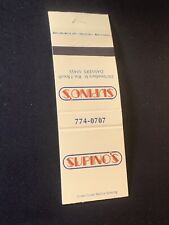 Vintage Massachusetts Matchbook "Supino's" Danvers, usado comprar usado  Enviando para Brazil
