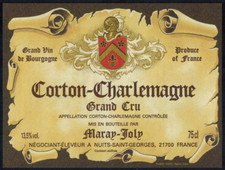 Corton charlemagne etiquette d'occasion  Dijon