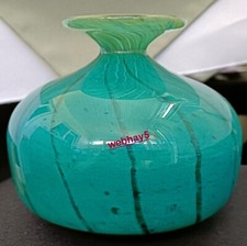 Green glass vase for sale  UK