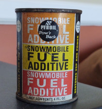 Moto de nieve Pyroil Pow'r Back de colección 4 onzas lata de aceite de metal aditivo de combustible completo segunda mano  Embacar hacia Mexico
