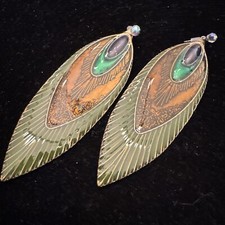 Boho brass enamel for sale  Acton