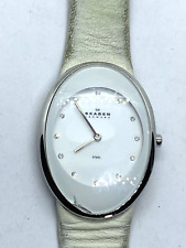 Relógio feminino Skagen 648SSLWW pulseira de couro comprar usado  Enviando para Brazil