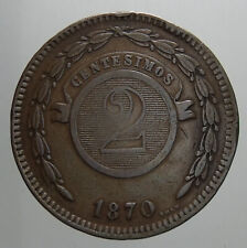 Paraguay centesimos 1870 usato  Sermide e Felonica