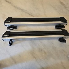Suporte superior para carro snowboard Thule 726 teto plano universal luxo bloqueio comprar usado  Enviando para Brazil