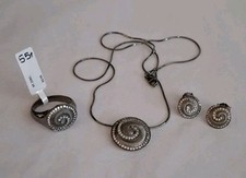 Ausgefallenes schmuckset silbe gebraucht kaufen  Nürnberg