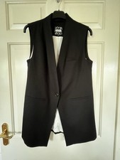 Longline black gilet for sale  WAKEFIELD