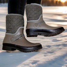 Botas de chuva Sperry Top Sider femininas acolchoadas Walker tamanho 8 cinza acastanhado impermeável comprar usado  Enviando para Brazil